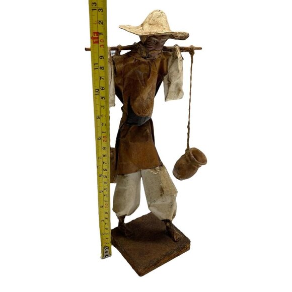 Handmade Mexican Folk Art Paper Mache Old Village People Figurine Lot Vintage - Picture 8 of 12